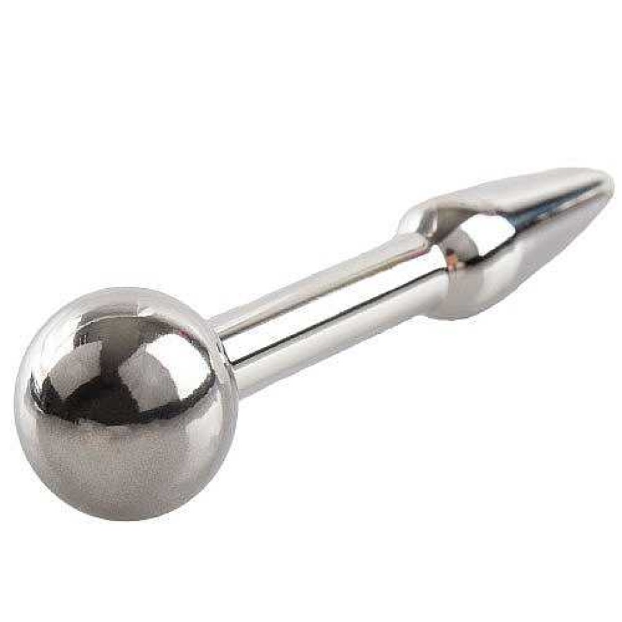 Bondara Torment Pin Me Down Stainless Steel Penis Plug - 7Cm Silver Medical Play Toys