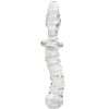 Bondara Glacier Glass Textured Dildo And Butt Plug Duo - 9 Inch Clear Dildos