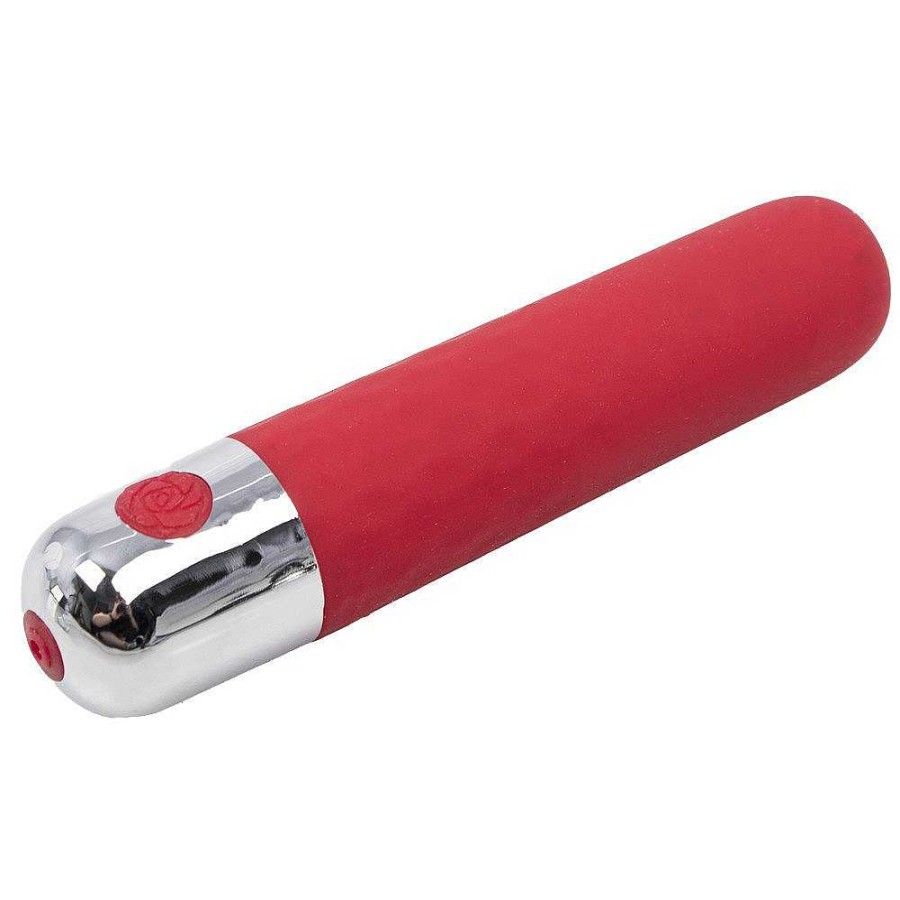 Bondara Bondara Wild Rose Red 10 Function Rechargeable Bullet Vibrator Red And Silver Vibrators