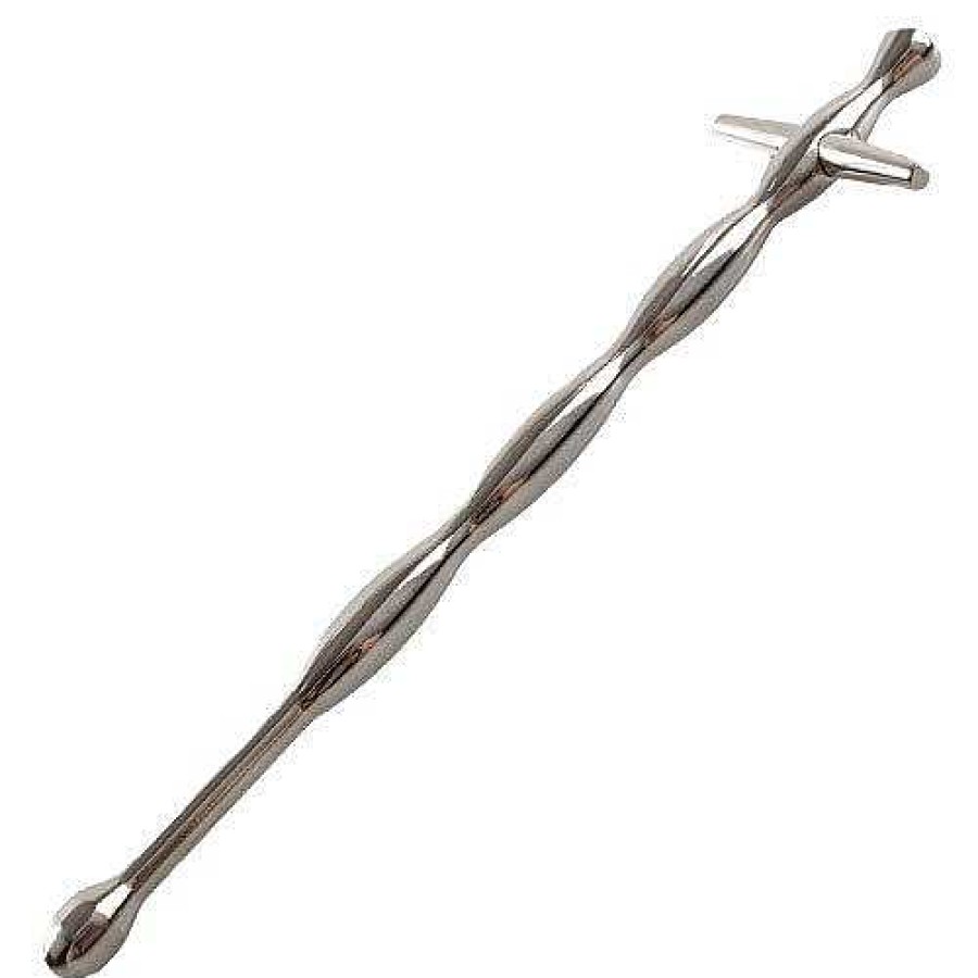 Bondara Torment Stainless Steel Cross Urethral Sound - 15.5Cm Silver Medical Play Toys