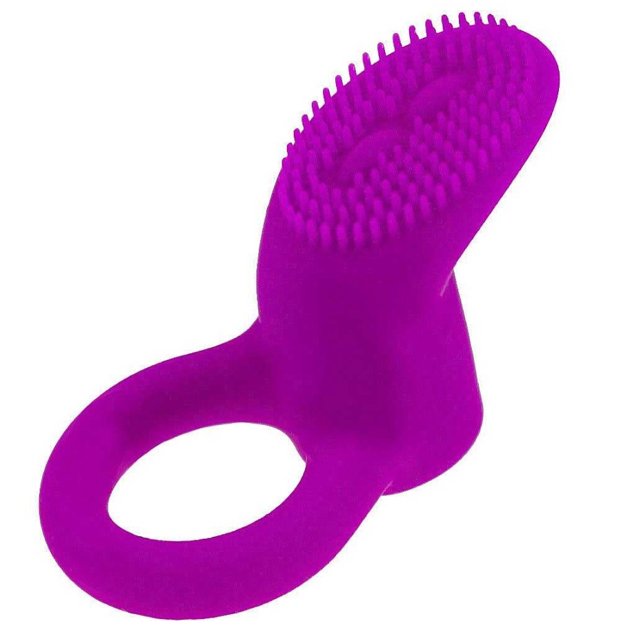 Bondara Bondara Silicone Textured Vibrating Cock Ring Magenta Sex Toys For Couples