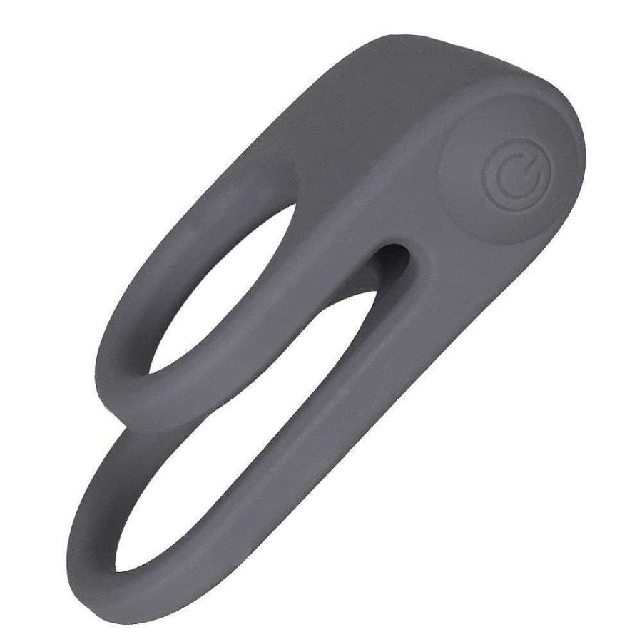 Bondara Bondara Silicone Vibrating Cock And Ball Ring Grey Sex Toys For Couples