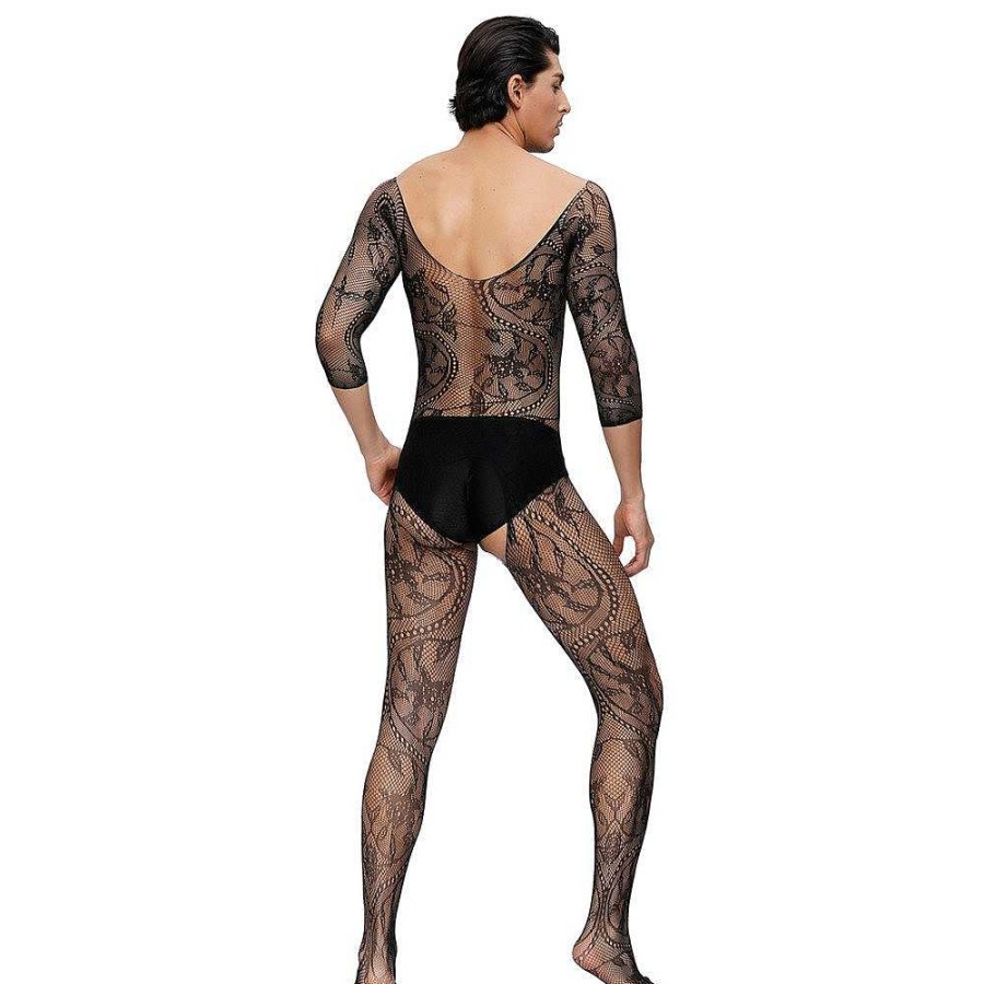 Bondara Bondara Man Fishnet Crotchless Bodystocking Black Sexy Lingerie For Women