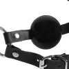 Bondara Bondara Real Leather Ball Gag With Chin Strap Ball Gags & Mouth Gags