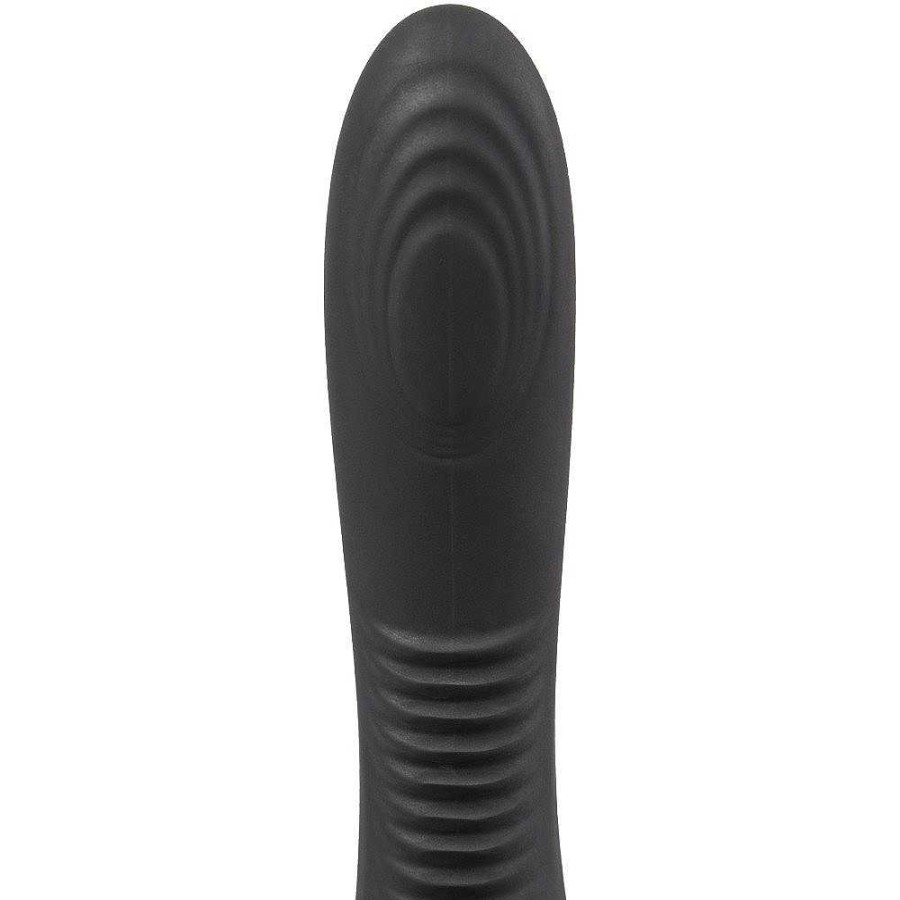 Bondara Bondara Shelfy 10 Function Remote Control Dual Cock Ring Sleeve Black Male Sex Toys