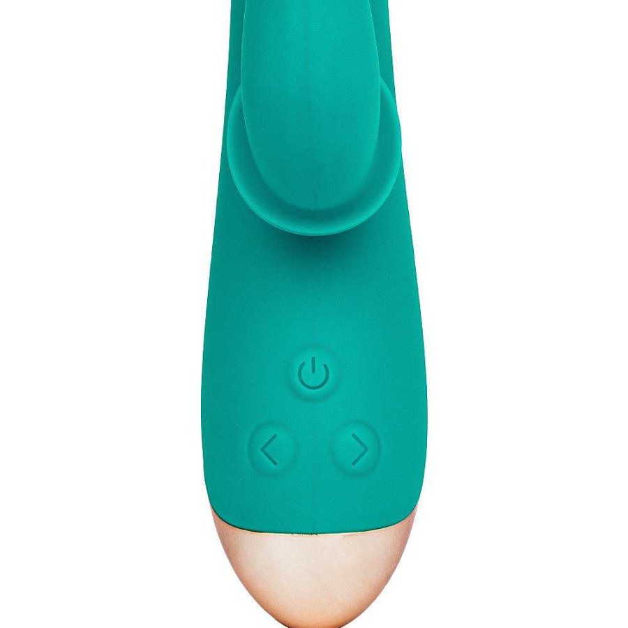 Bondara Bondara Blended Bunny Rose Gold 8 Function Rabbit Vibrator Teal Vibrators