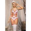 Bondara Flirt Bondara Flirt Private Nurse 3 Piece Costume White With Red Detailing Role Play Costumes & Outfits