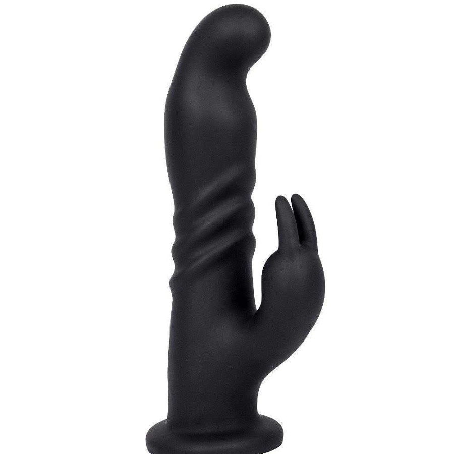 Bondara Bondara 10 Function Rotating G-Spot Rabbit Dildo - 8 Inch Black Vibrators