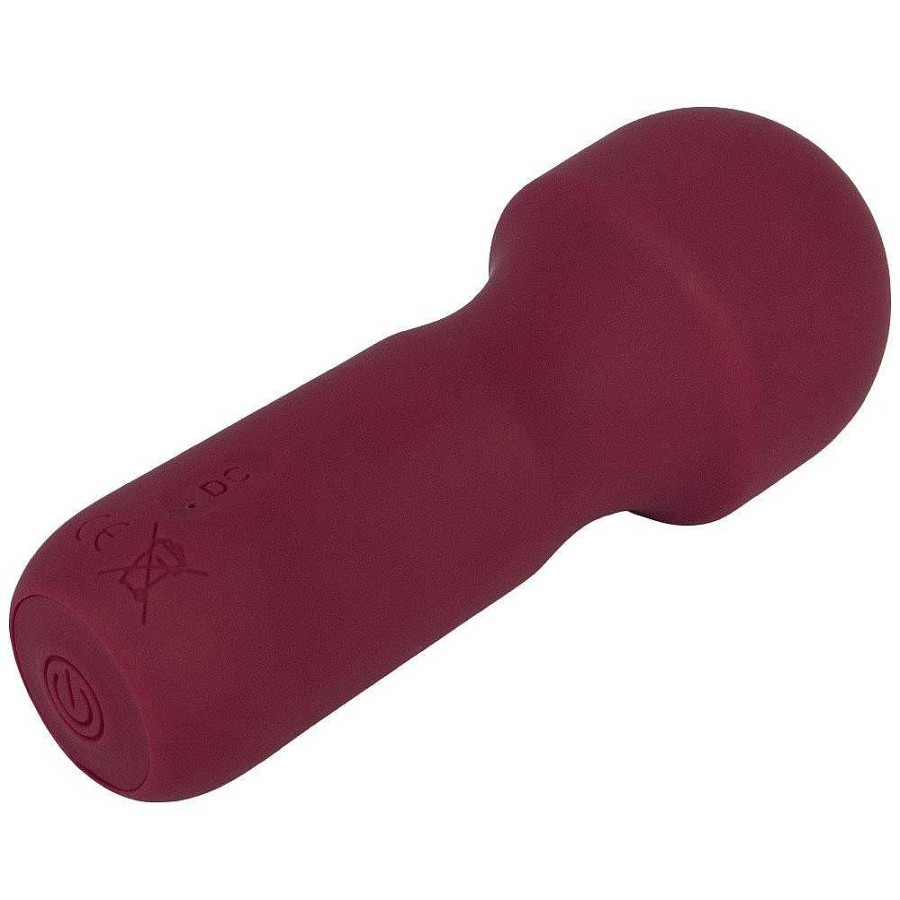 Bondara Mon Amour Lil Lover 16 Function Mini Wand Vibrator Burgundy Vibrators