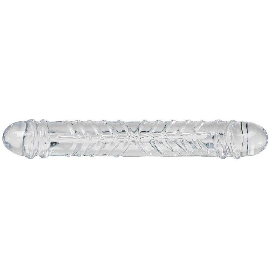 Bondara Glacier Glass Double Ended Dildo - 11.5 Inch Clear Dildos