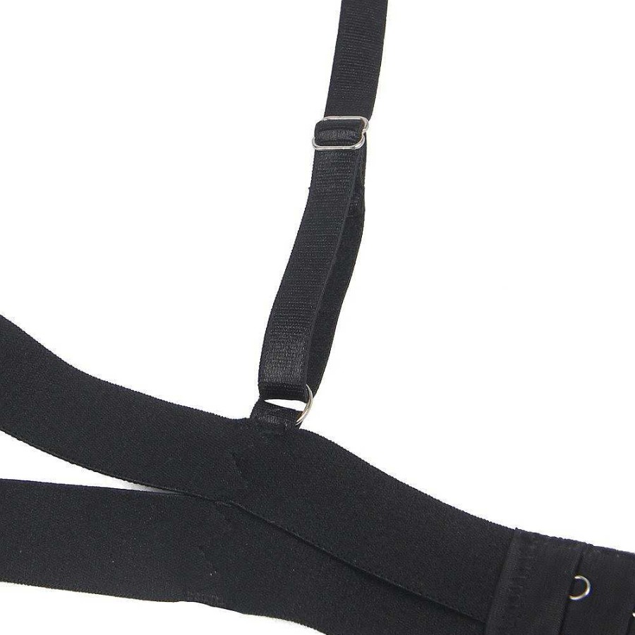 Bondara Siren Bondara Siren Suspense G-String Harness Teddy Black Fetish Clothing