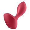 Satisfyer Satisfyer Backdoor Lover 12 Function Rechargeable Butt Plug Red Or Black - Select When Adding To Basket Anal Toys