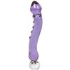 Glacier Glacier Glass Flower Power Dildo - 8 Inch Purple Dildos