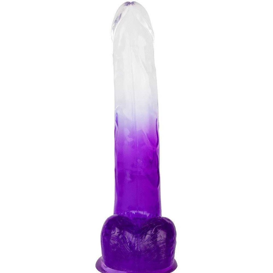 Bondara Bondara Purple Ice Realistic Suction Dildo - 10 Inch Purple And Clear Dildos