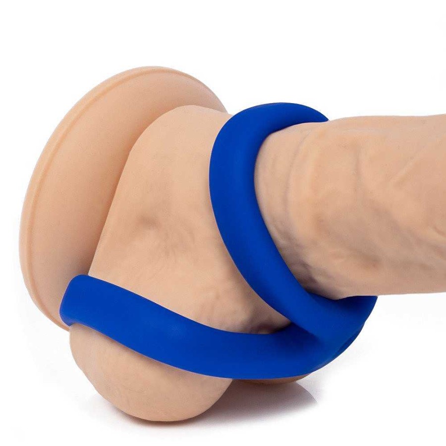 Bondara Bondara Box Of Tricks Super-Stretchy Cock And Ball Ring Blue Male Sex Toys