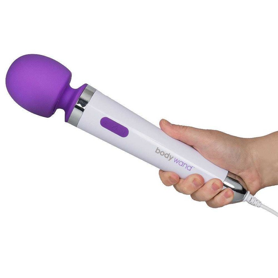 Bondara Bodywand 8 Function Powerful Multi-Intensity Massage Wand White With Purple Details Vibrators