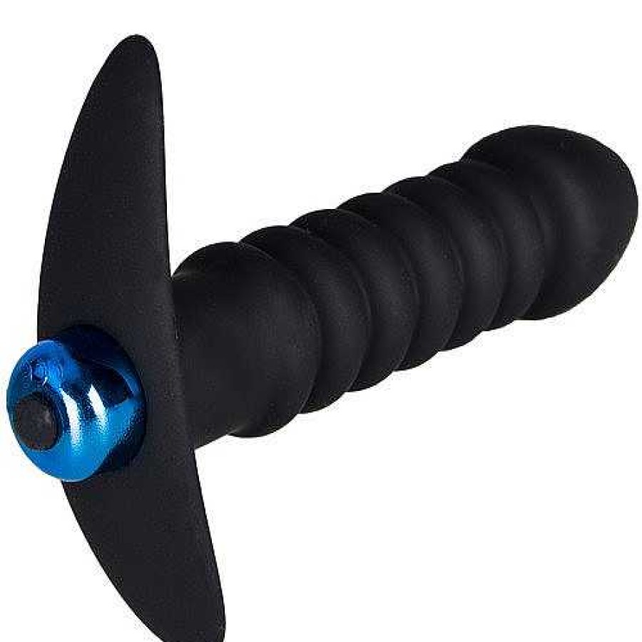 Bondara Bondara Wingman 10 Function Ribbed Butt Plug - 5.5 Inch Black Anal Toys