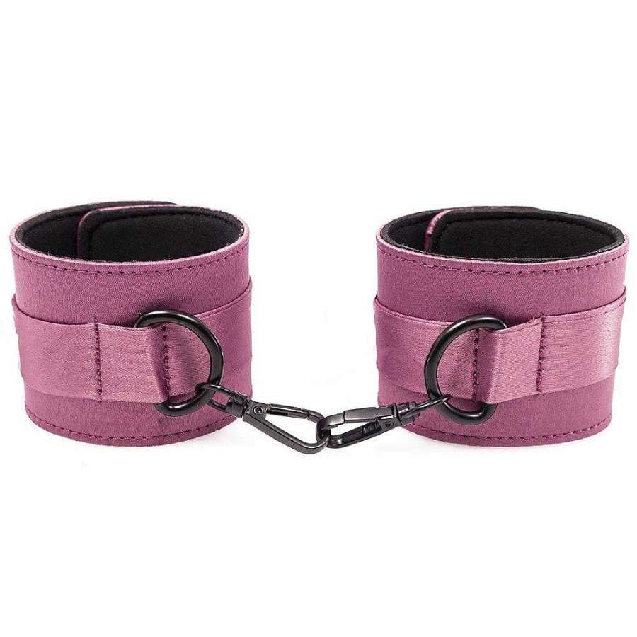 Bondara Bondage Bind & Blush Satin Tie Handcuffs Pink Bondage Restraints & Handcuffs