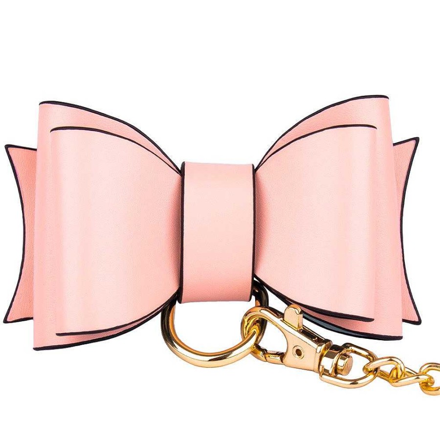 Luxe Bondara Luxe Bow To Me Pink Pu Handcuffs Pink And Blue Bondage Restraints & Handcuffs