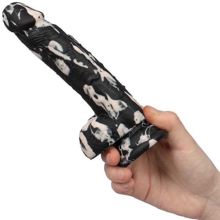 Bondara Bondara Party Dick White Splash Dildo - 7.5 Inch Black And White Dildos