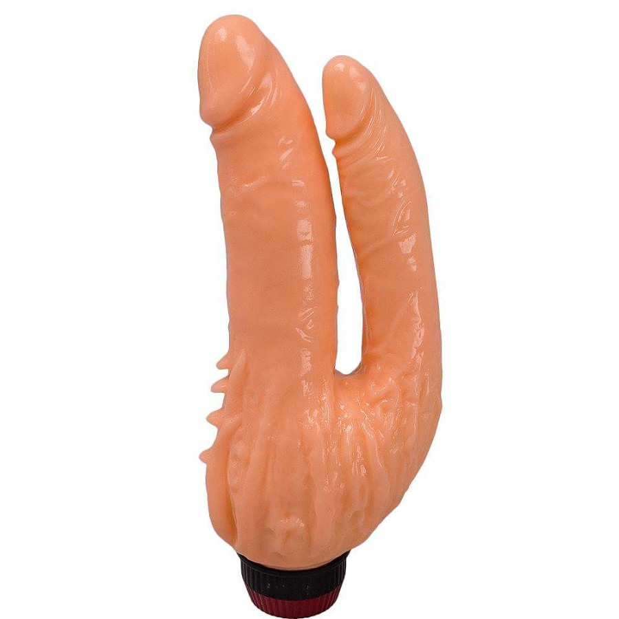 Bondara Bondara Twice As Nice Double Penetration Dildo Vibe - 7.7 Inch Light Tone Vibrators