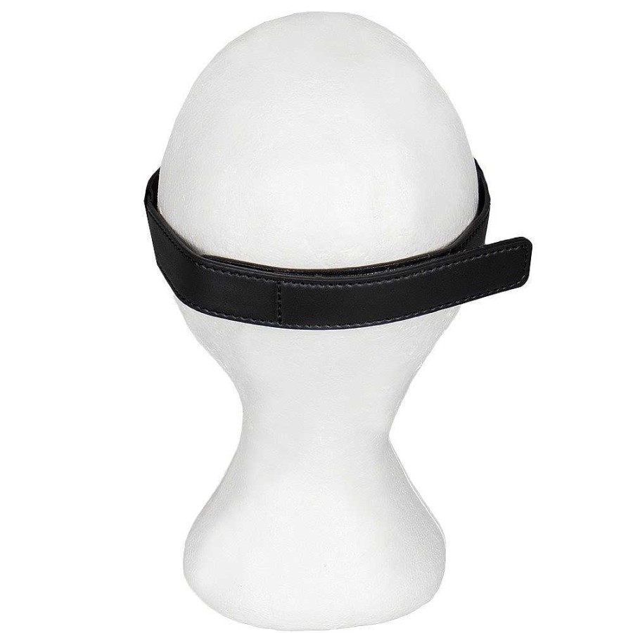 Bondara Bondara Faux Leather Blindfold With Ball Gag Black Ball Gags & Mouth Gags