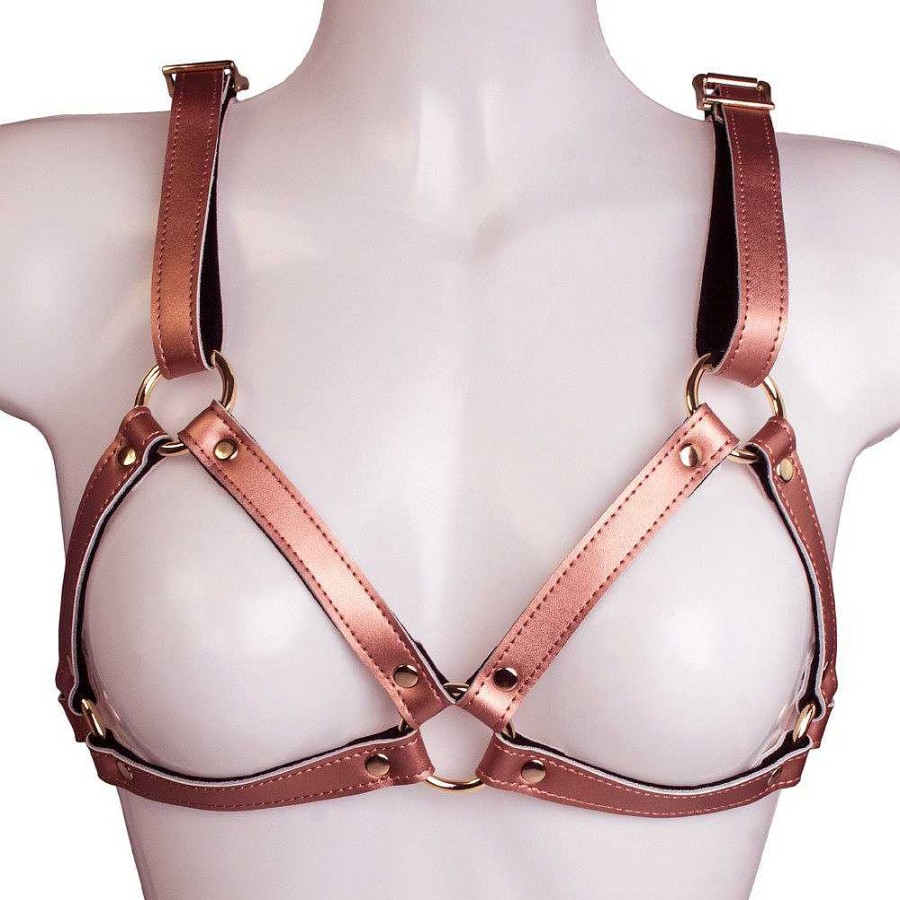 Bondara Boutique Bondara Luxe Chest Harness Rose Gold Fetish Clothing