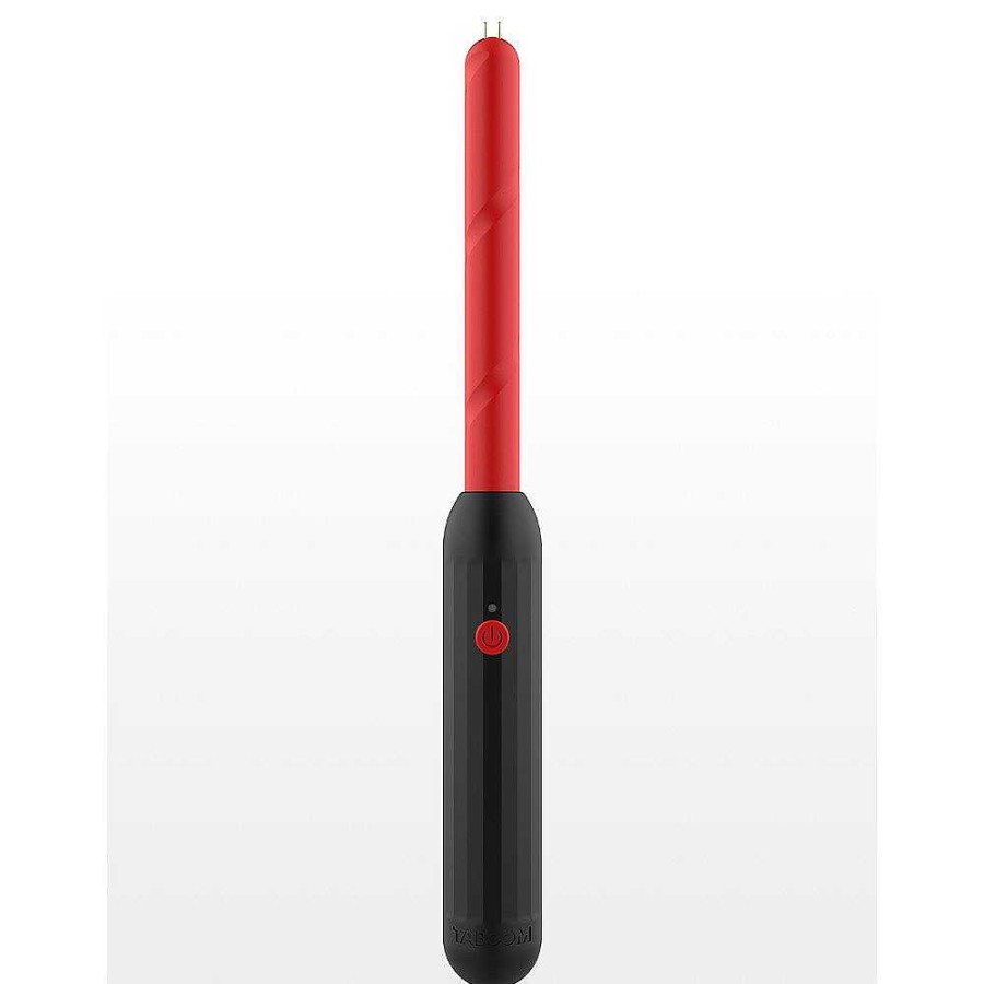 Taboom Taboom Prick Stick Rechargeable Electro Wand - 13 Inch Red & Black Electro Sex Toys