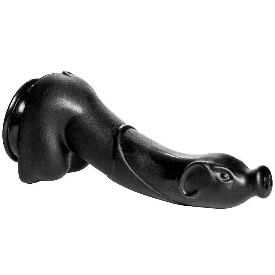 Bondara The Squealer Monster Pig Dildo - 10.5 Inch Black Dildos