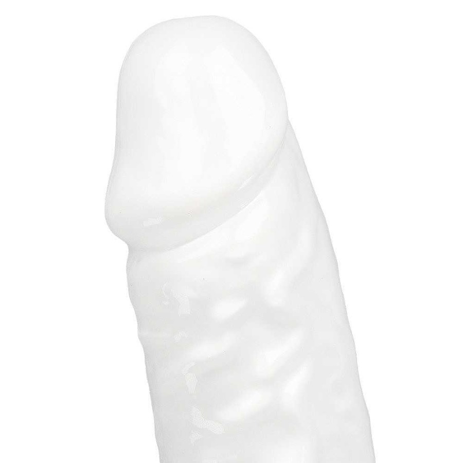 Bondara Bondara Snow Balls Pearl Suction Dildo - 9.5 Inch White Dildos