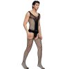 Bondara Lingerie Bondara Man Fishnet Suspender Bodystocking Black Men'S Sexy Underwear