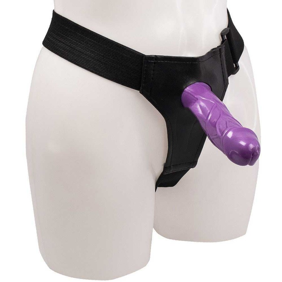 Bondara Stiff Competition Uni Hollow Strap-On - 6 Inch Purple Strap-Ons