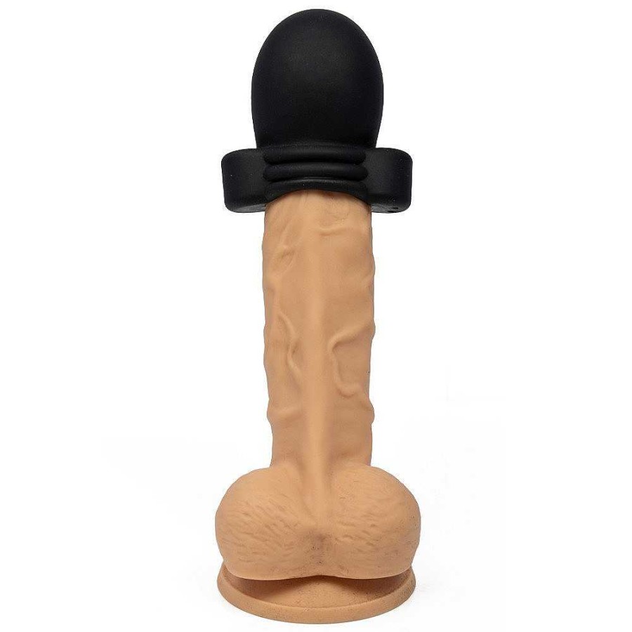 Bondara Sex Sparks Penis Power Silicone E-Stim Cock Cap Black Electro Sex Toys