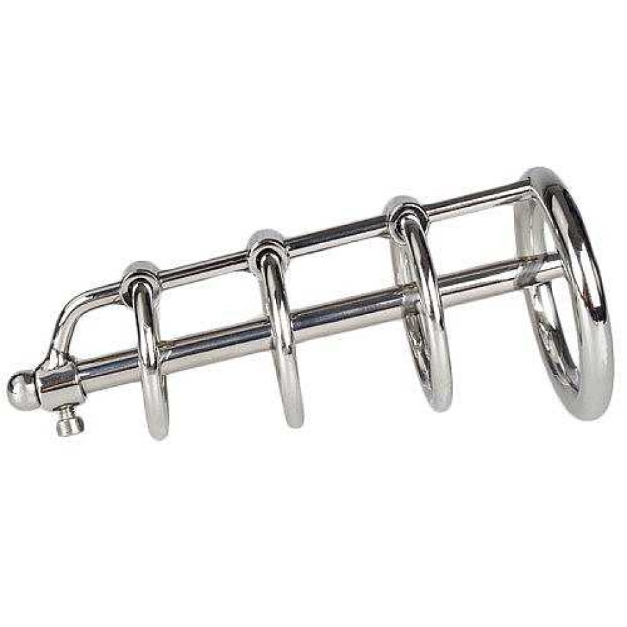 Torment Torment Stainless Steel Gates Of Hell & Urethral Sound - 11.7Cm Silver Chastity Devices