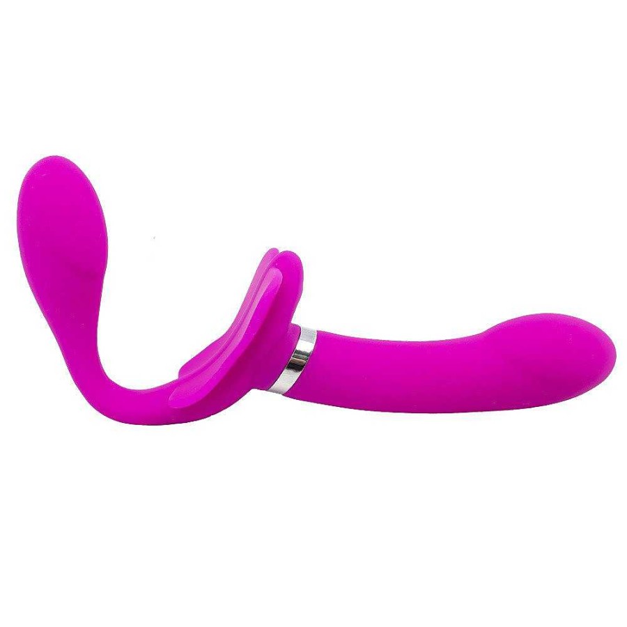 Bondara Bondara Buzz-A-Fly 12 Function Rechargeable Strapless Strap-On Purple Strap-Ons