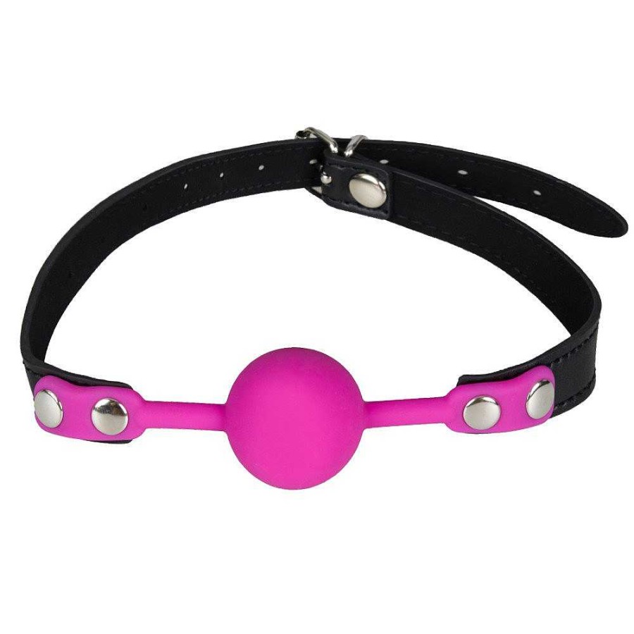 Bondara Bondara Humble Humiliation Purple Silicone Ball Gag Purple And Black Ball Gags & Mouth Gags