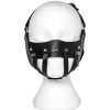 Bondara Edge Bondara Edge Servitude Faux Leather Studded Muzzle Harness Black Fetish Clothing