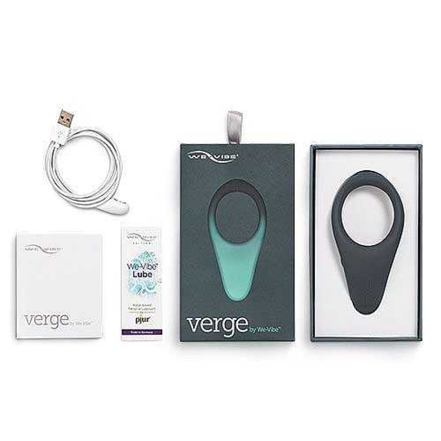 We-Vibe We-Vibe Verge 10 Function App Controlled Rechargeable Cock Ring Blue Male Sex Toys