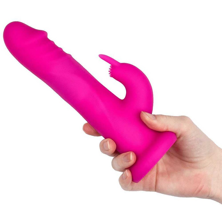 Bondara Bondara 10 Function Rotating Rabbit Dildo Vibrator - 8 Inch Pink Vibrators