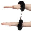 Bondara Bondara Hold Tight Luxury Furry Handcuffs Black, Silver Bondage Restraints & Handcuffs