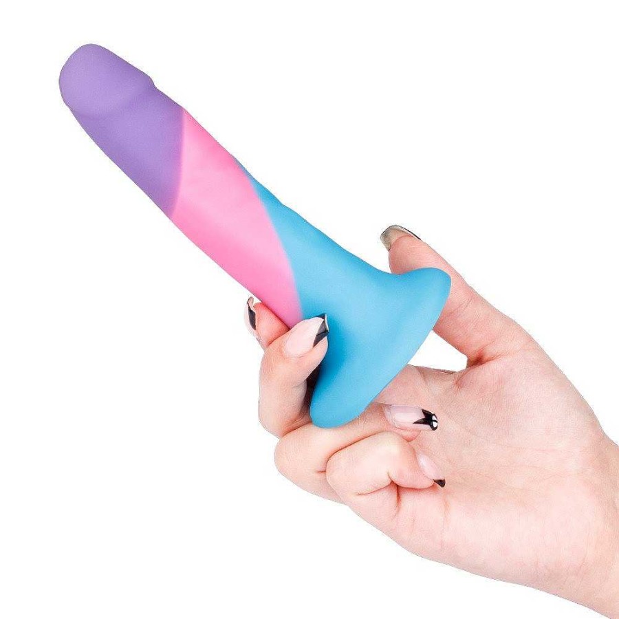 Bondara Bondara Pastel Prick Silicone Suction Dildo - 5.5 Inch Pastel Blue, Pink & Purple Dildos