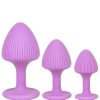 Bondara Bondara Mushroom 3 Piece Butt Plug Set Purple Anal Toys