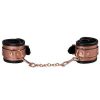 Bondara Boutique Bondara Luxe Rose Gold Real Leather Ankle Cuffs Rose Gold And Metal Bondage Restraints & Handcuffs