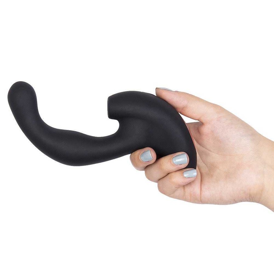 Bondara Black 14 Function Suction G-Spot Vibrator Black With Rose Gold Vibrators