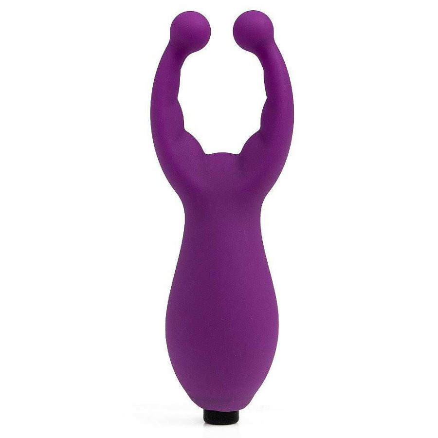 Bondara Bondara Lady Luck Silicone Vibrating Nipple And Clit Stim Purple Vibrators