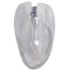 Bondara Bondara Man-O-Wank Vibrating Masturbator - 4 Inch Clear & Silver Sex Toys For Beginners