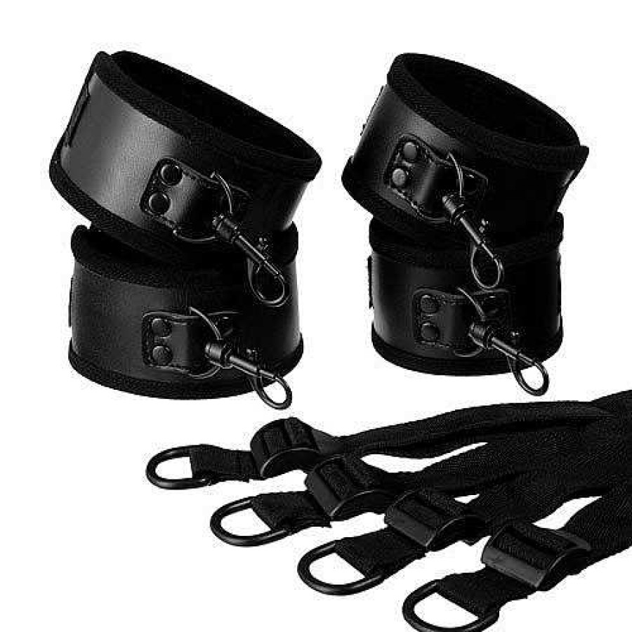 Bondara Bondage Bondara Black Pin Me To The Bed Restraint Bondage Restraints & Handcuffs