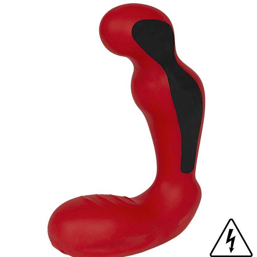 ElectraStim Electrastim Fusion Habanero Electro Sex P-Spot Massager - 5 Inch Red & Black Electro Sex Toys