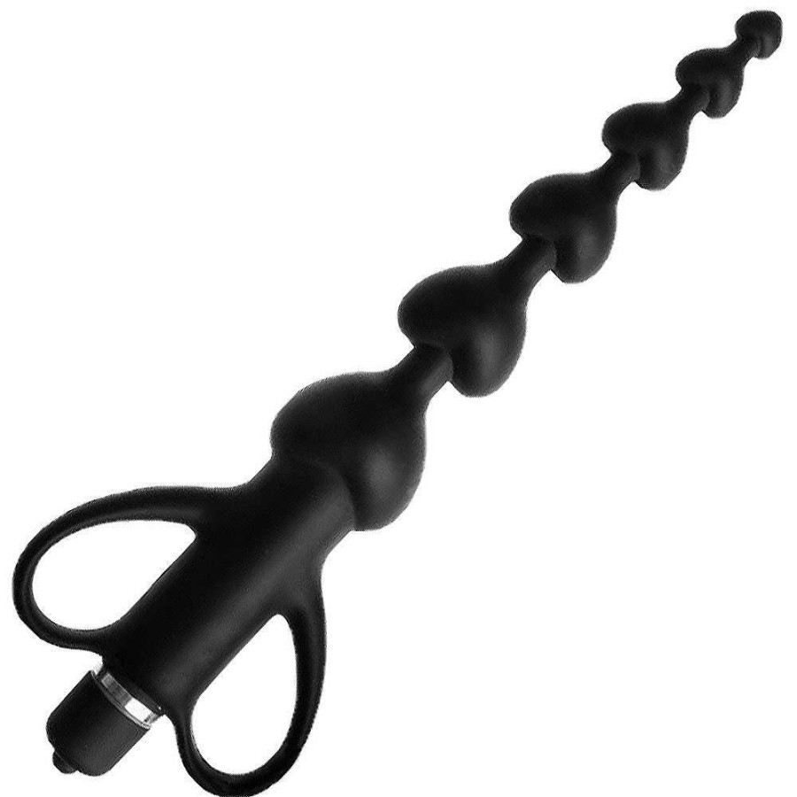 Bondara Teasing Tapered Vibrating Anal Beads Black Anal Toys