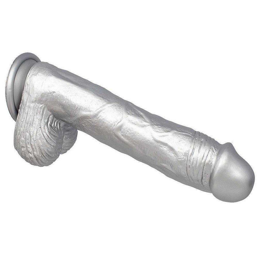 Bondara Bondara Pole Position Silicone Realistic Suction Dildo - 9 Inch Gold, Silver Or Bronze Dildos